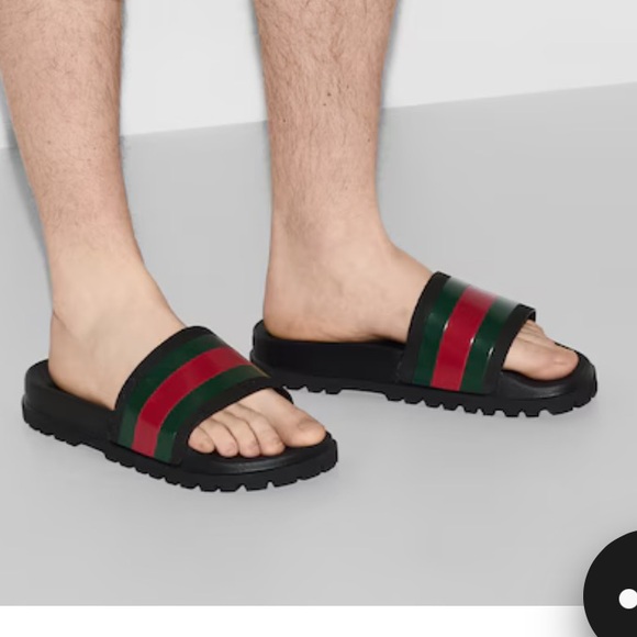 🫒Gucci web slide sandal EUC - Picture 4 of 10